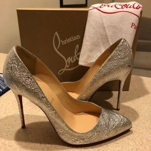 Christian Louboutin Corneille 100mm Silver